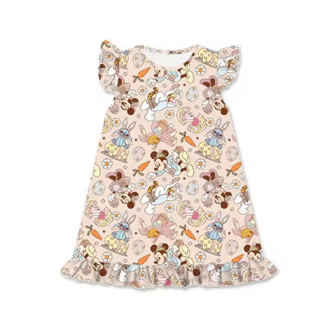 Pink Easter Mouse Bamboo Nightgown