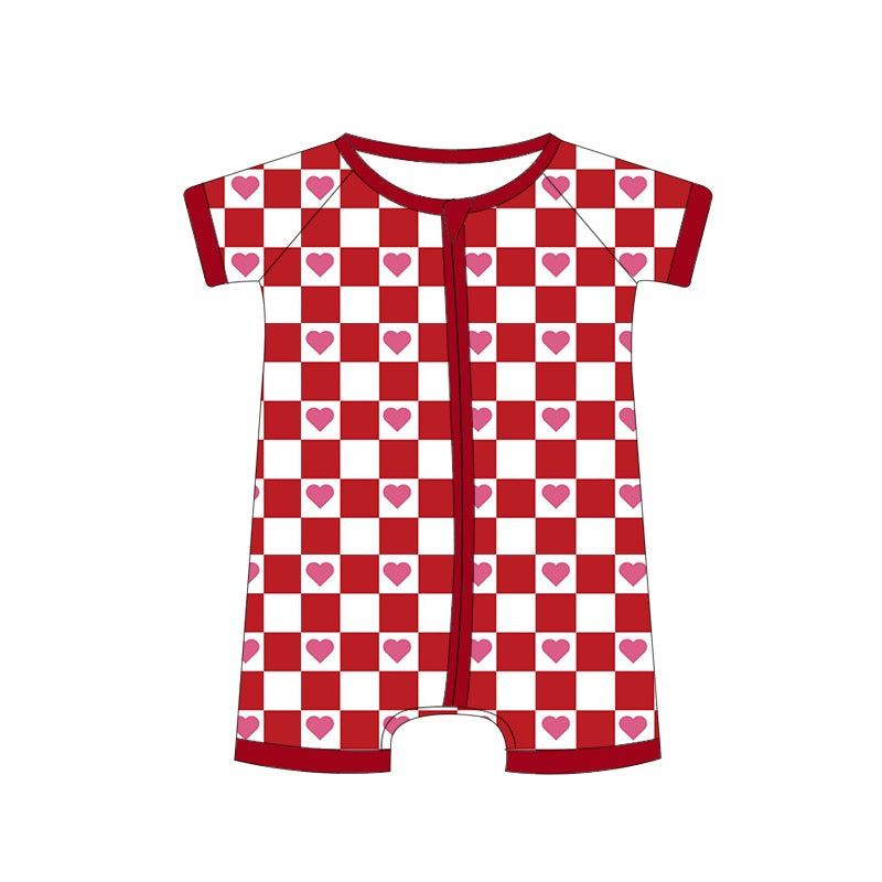 Red Checker Hearts Pajamas