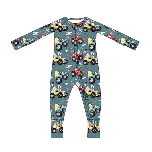 Easter Monster Trucks Bamboo Pajamas