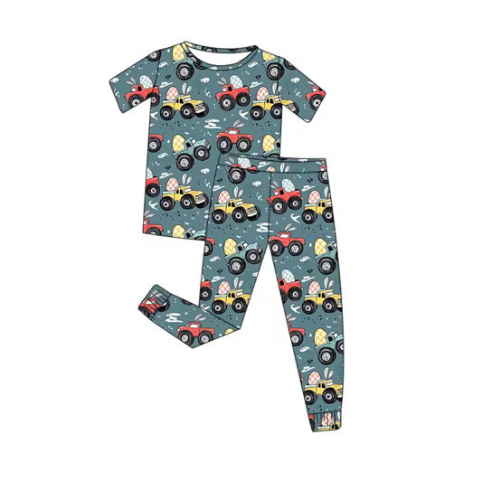 Easter Monster Trucks Bamboo Pajamas