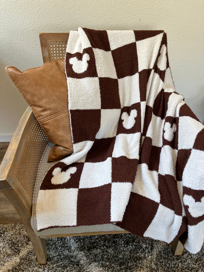 Brown Checkered Minky