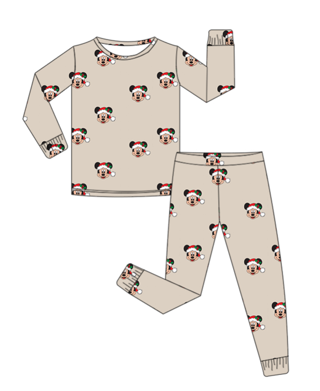 Santa Mouse Bamboo Pajamas