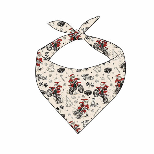 PRE-ORDER Moto Santa Christmas Dog Bandanna