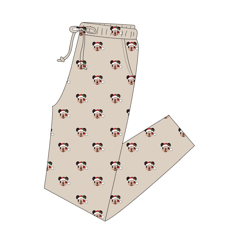 Adult Santa Mouse Bamboo Pajamas Pants