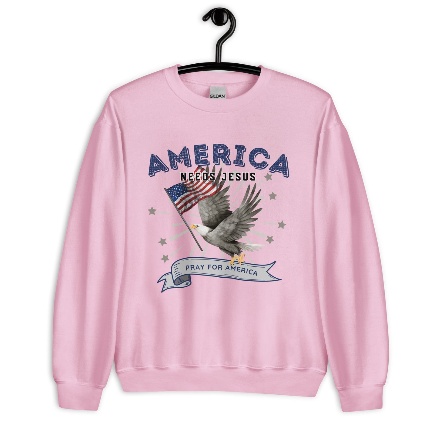 America Needs Jesus Crewneck